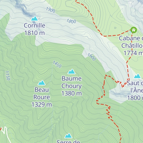 Map of Baume Choury