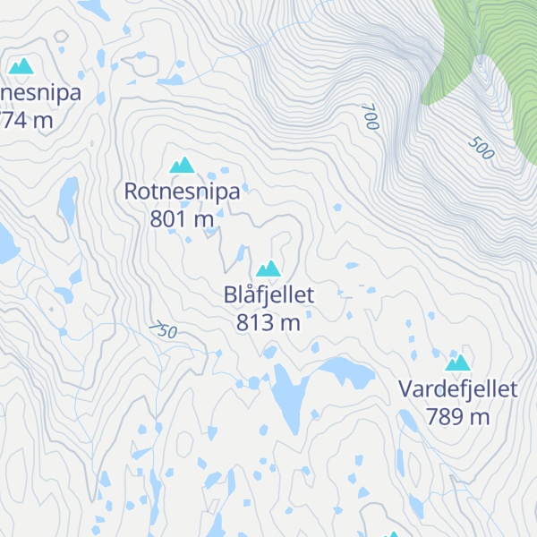 Map of Blåfjellet