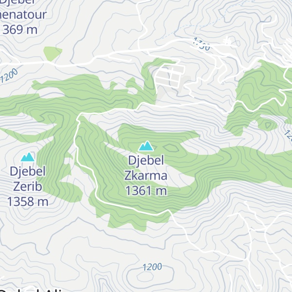 Map of Djebel Zkarma