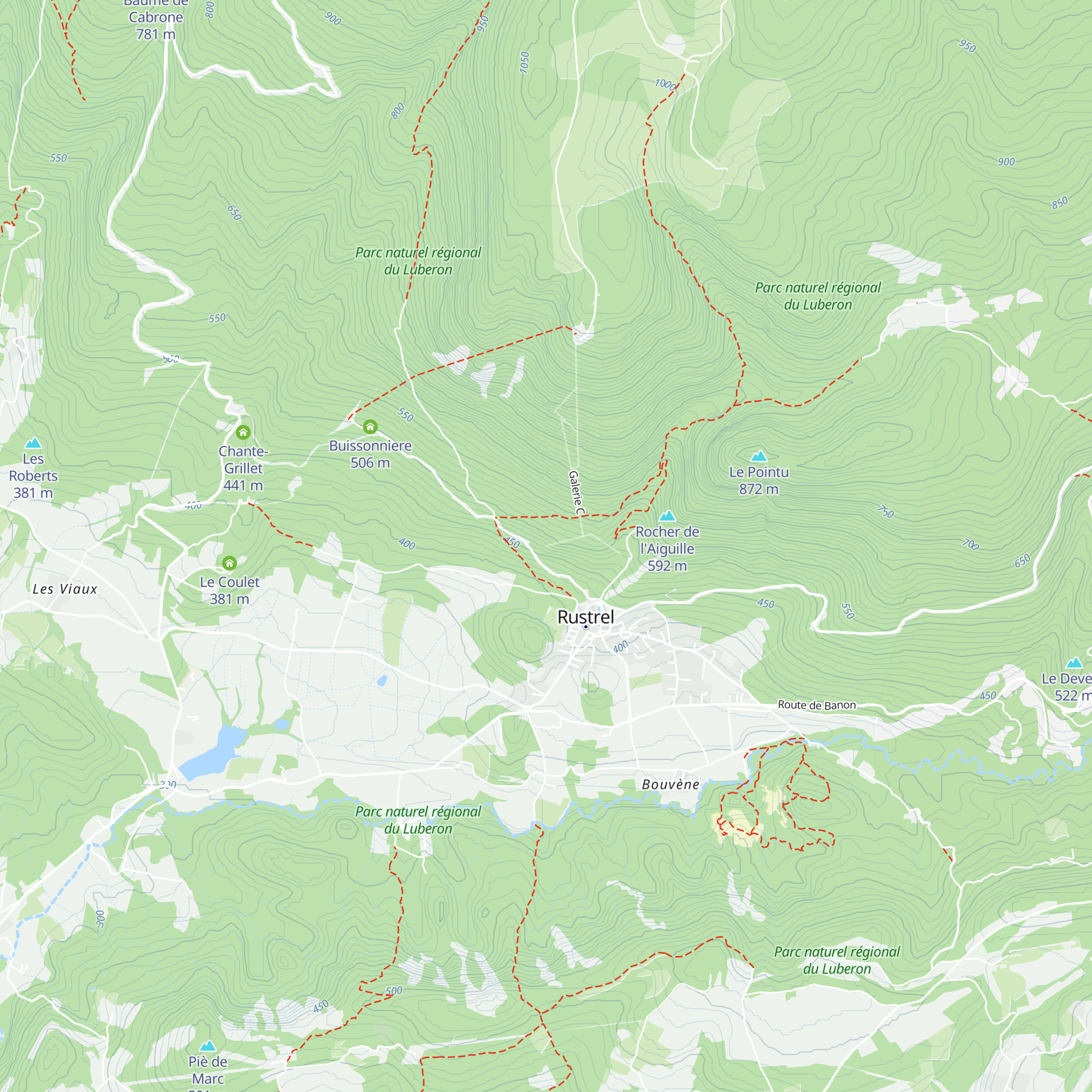 Sortie ouest du LSBB map