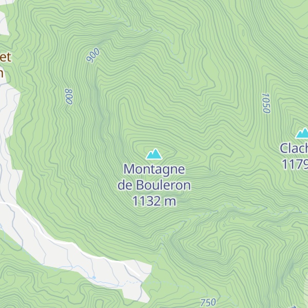 Map of Montagne de Bouleron