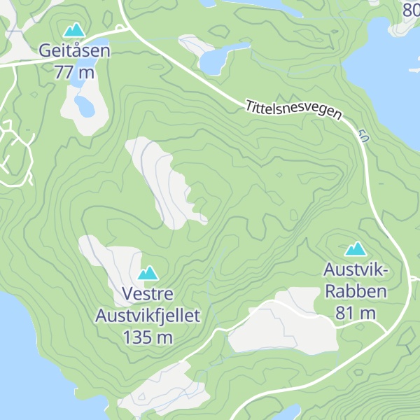 Map of Austvikfjellet