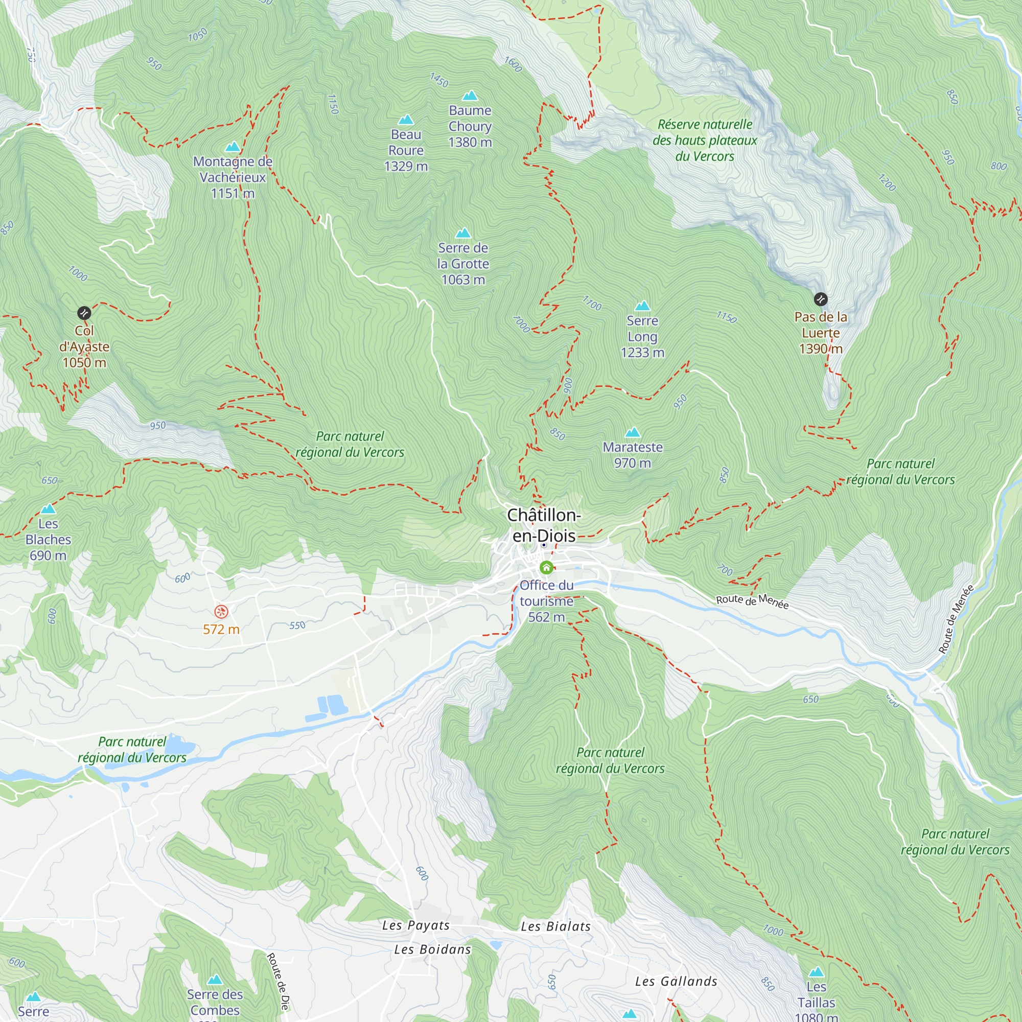 Gîte des baumes de Baïn map