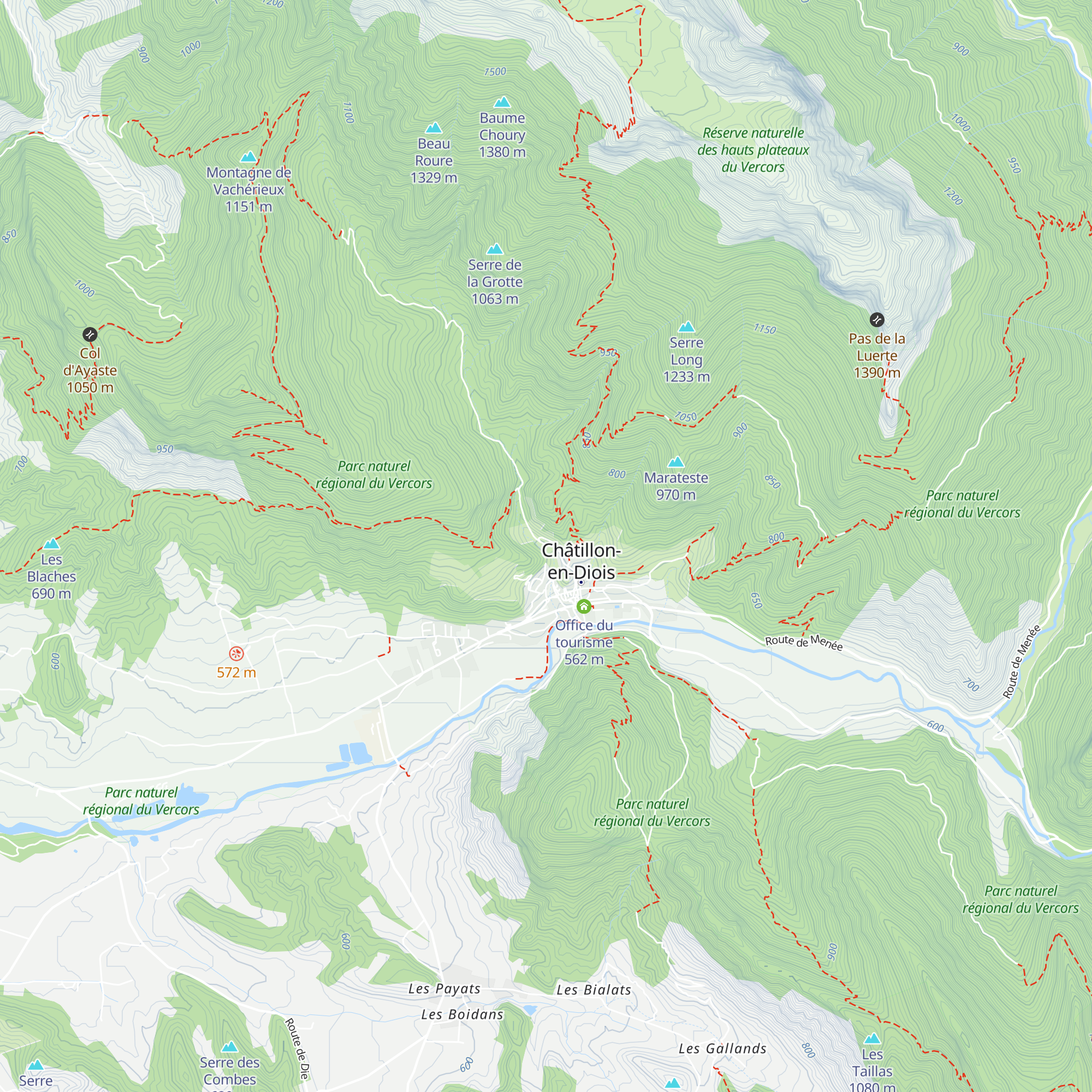Gîte des baumes de Baïn map