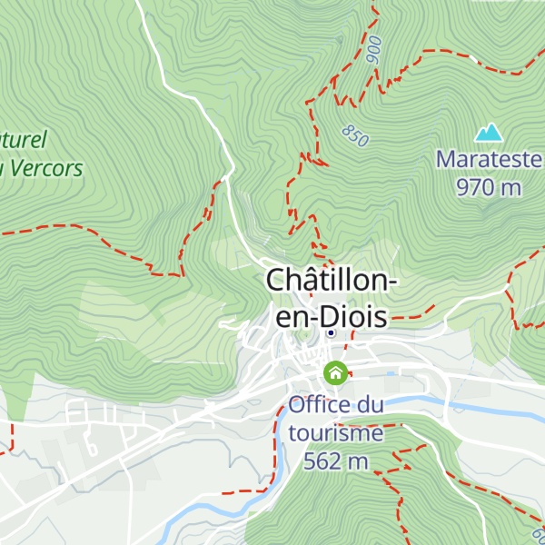 Map of Gîte des baumes de Baïn