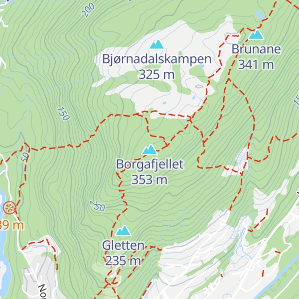 Map of Borgafjellet