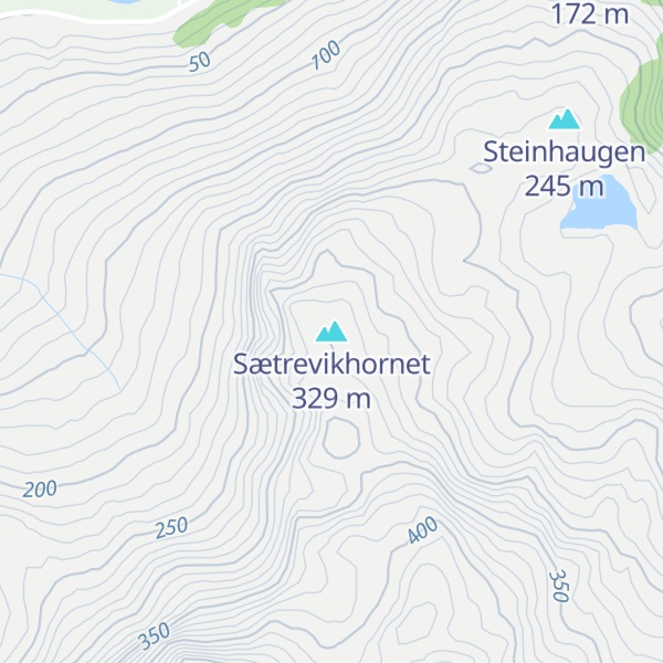 Map of Sætrevikhornet