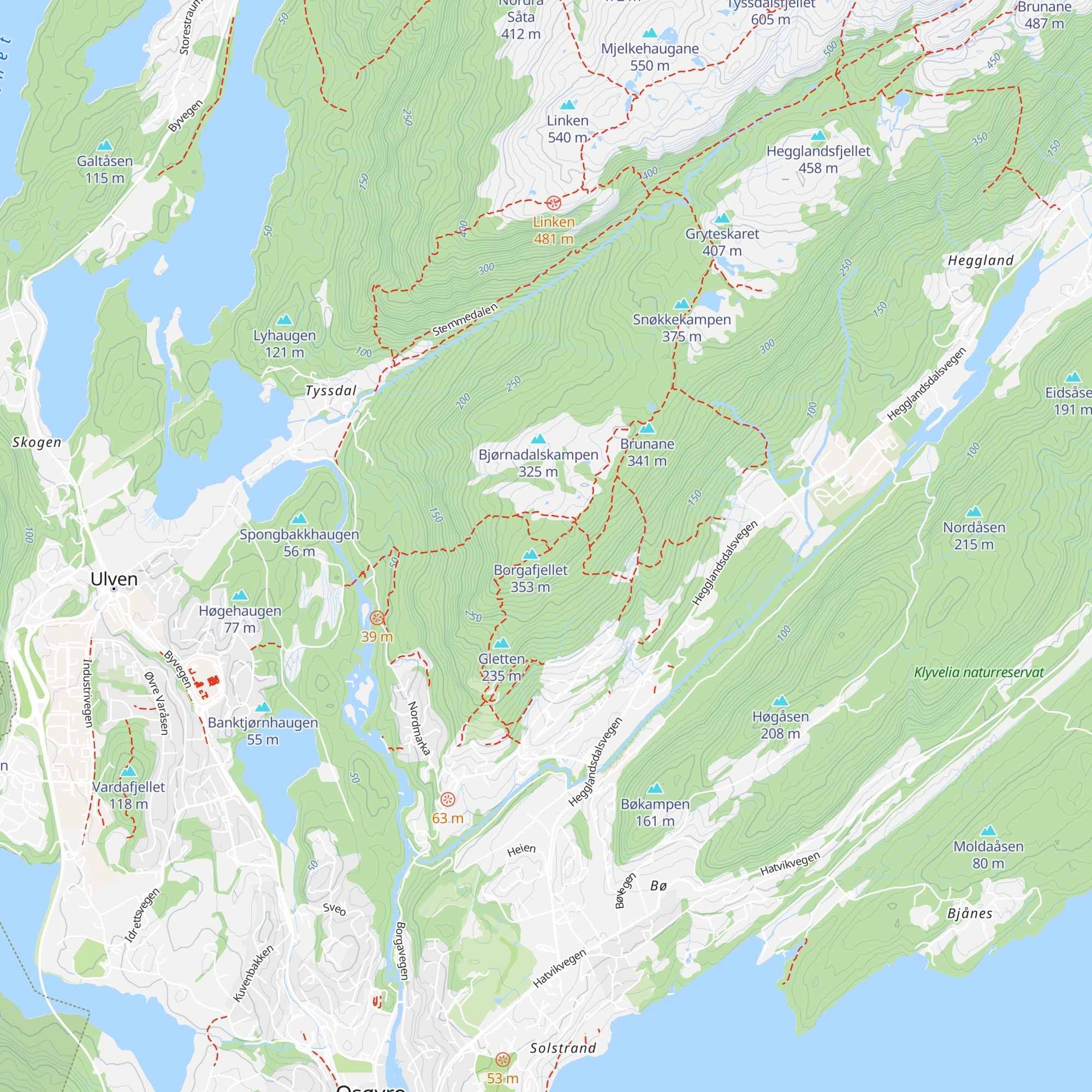 Borgabuo map