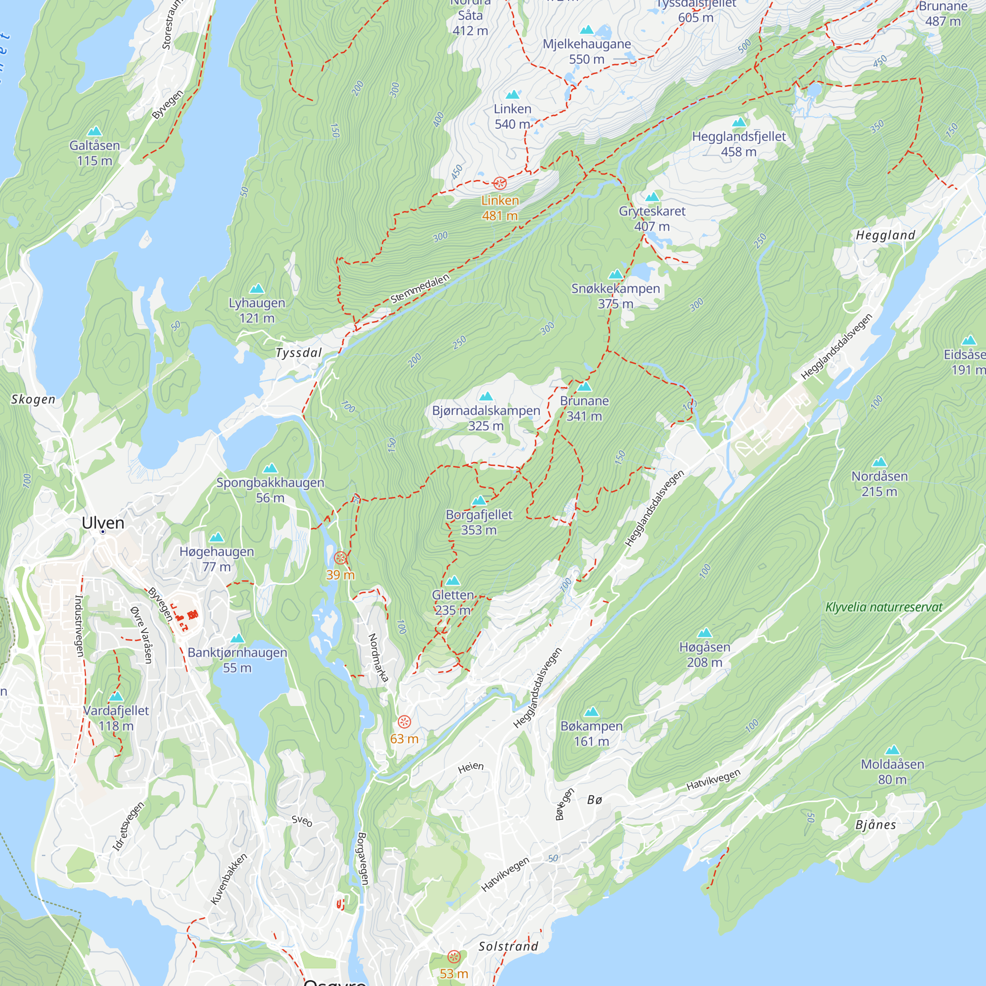 Borgabuo map