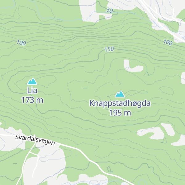 Map of Bjørnastigane