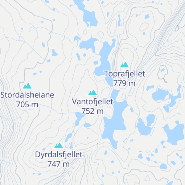 Map of Vantofjellet