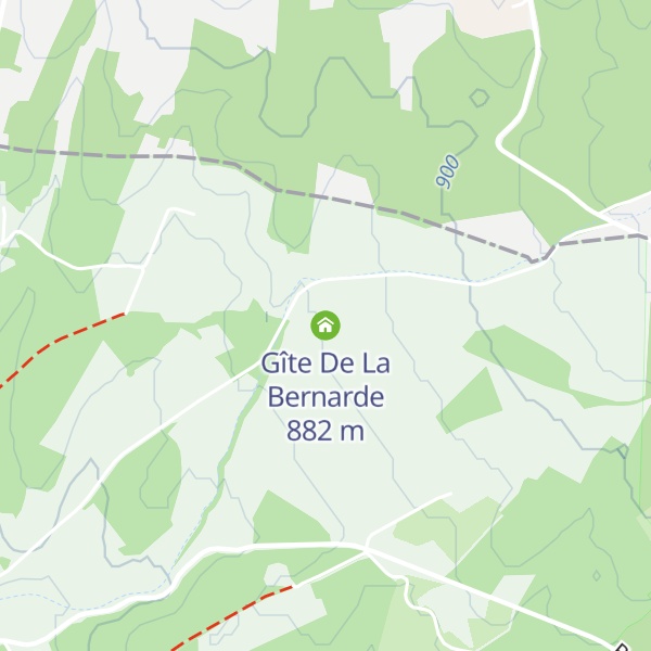 Map of Gîte De La Bernarde