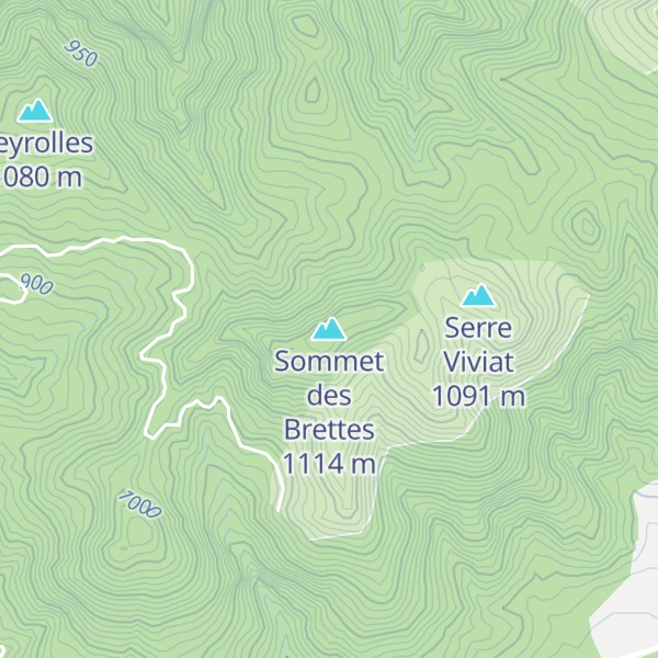 Map of Sommet des Brettes