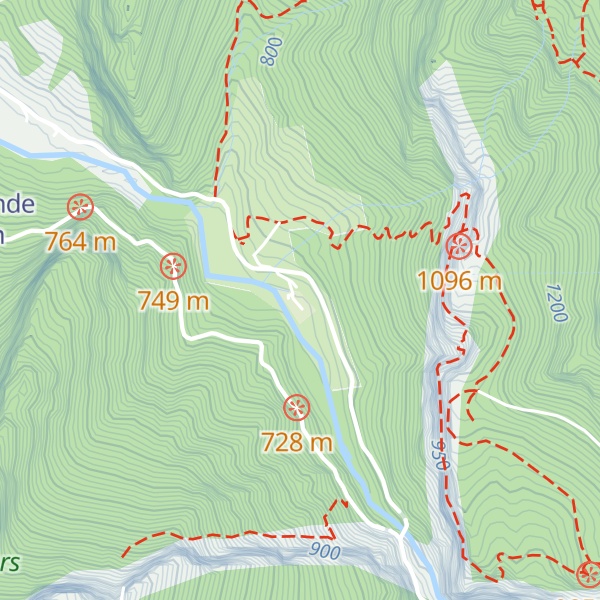 Map of centrale électrique de la haute Bourne