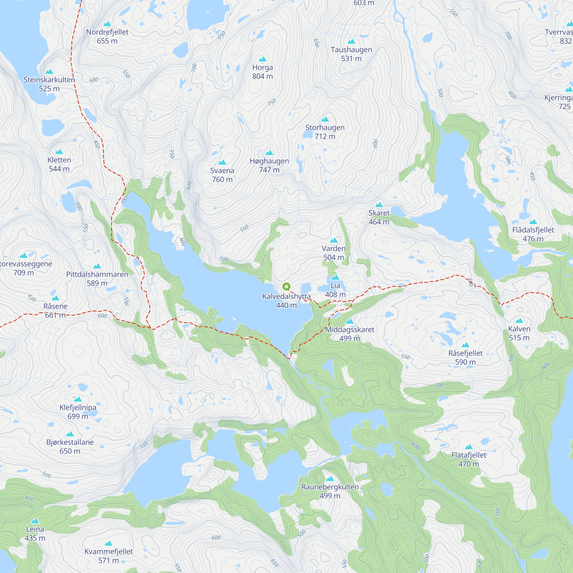 Kalvedalshytta map