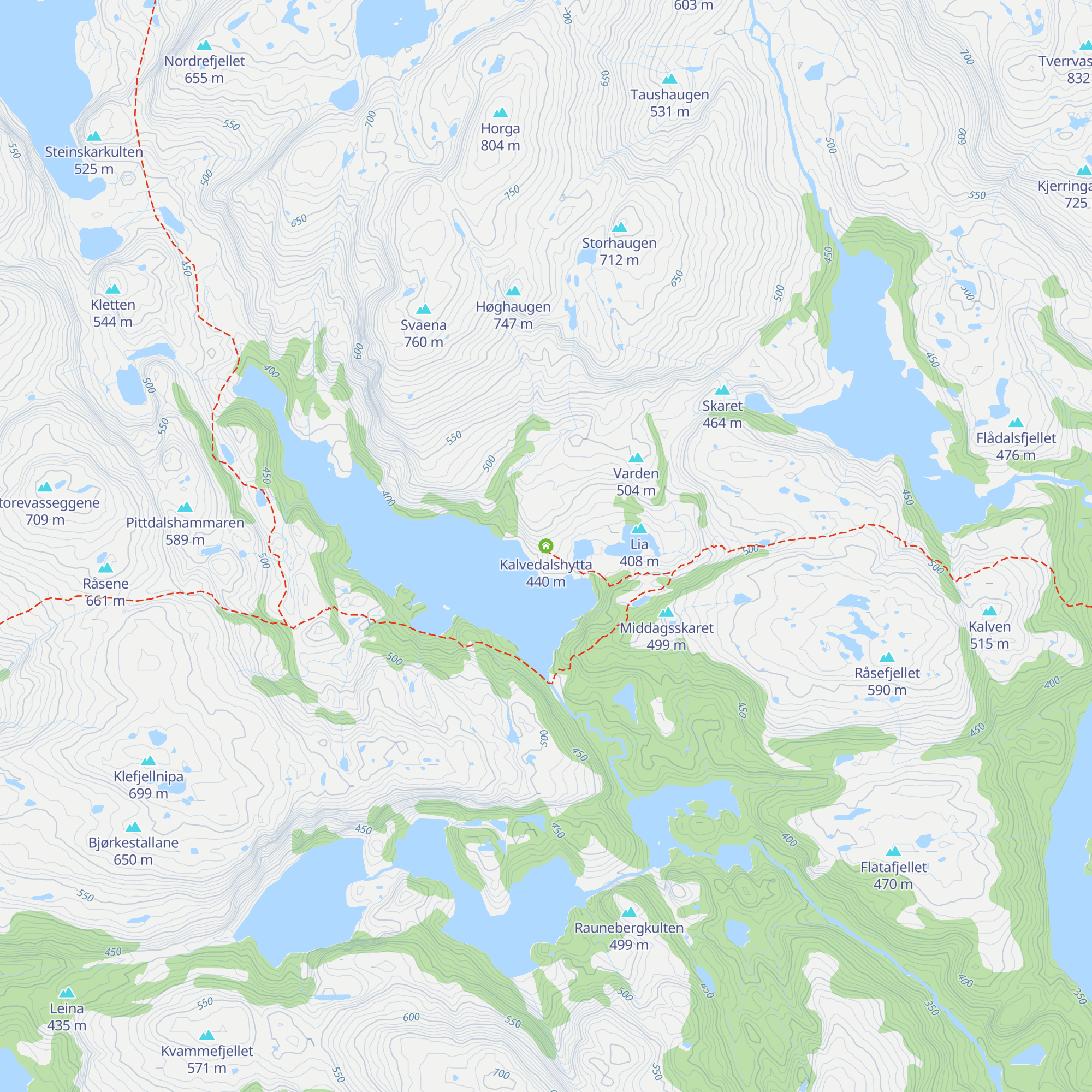 Kalvedalshytta map