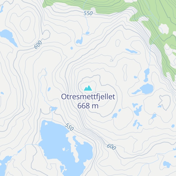 Map of Otresmettfjellet