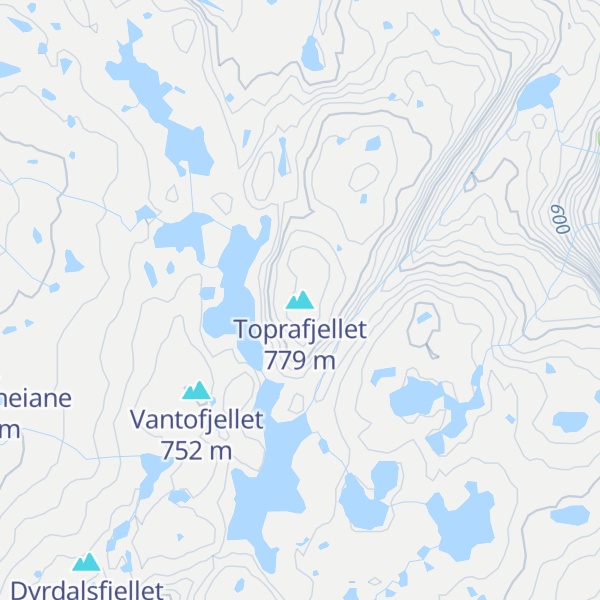 Map of Toprafjellet