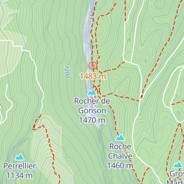 Map of Rocher de Gonson