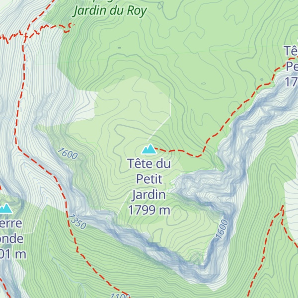 Map of Tête du Petit Jardin