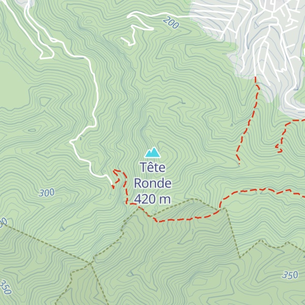 Map of Tête Ronde
