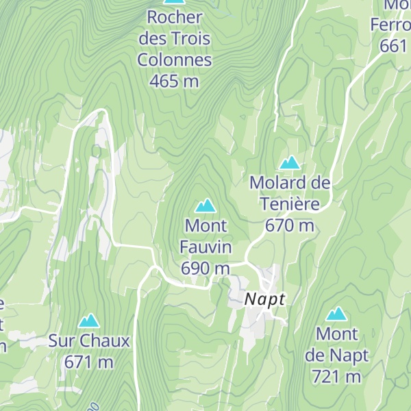 Map of Mont Fauvin