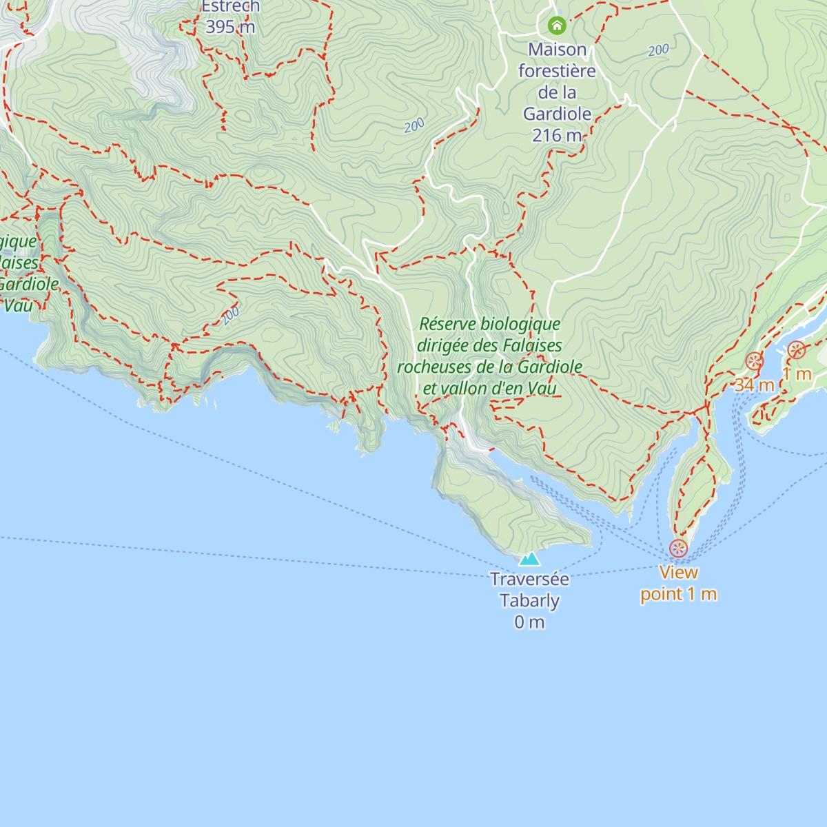 Abri Yves Azémas map