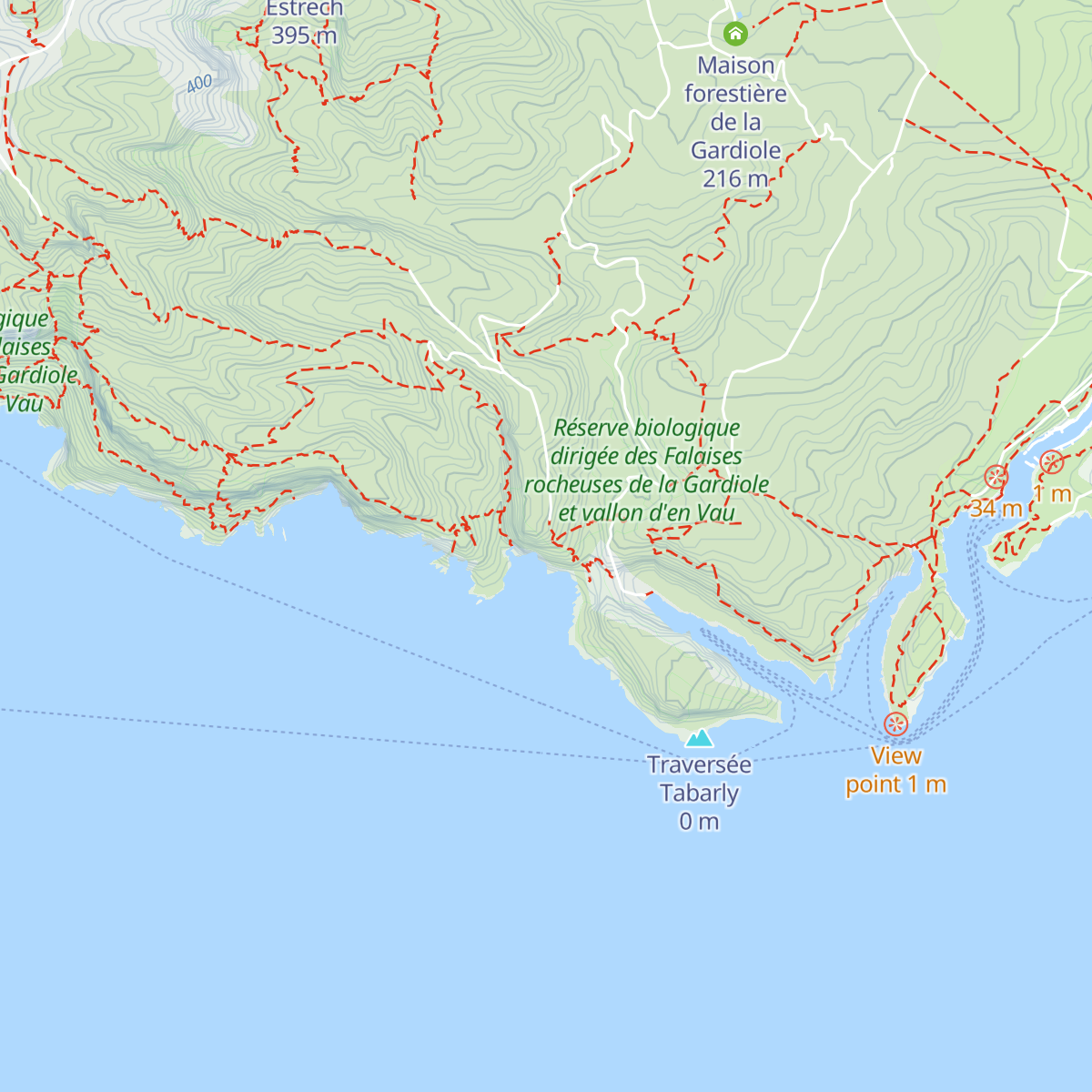 Abri Yves Azémas map