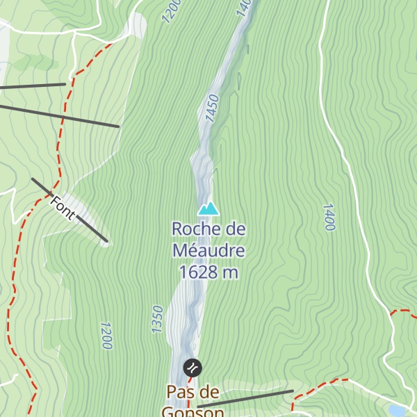 Map of Roche de Méaudre