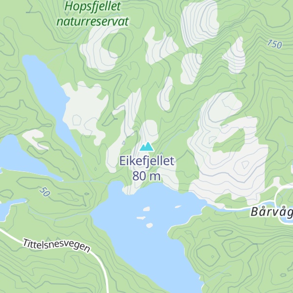 Map of Eikefjellet