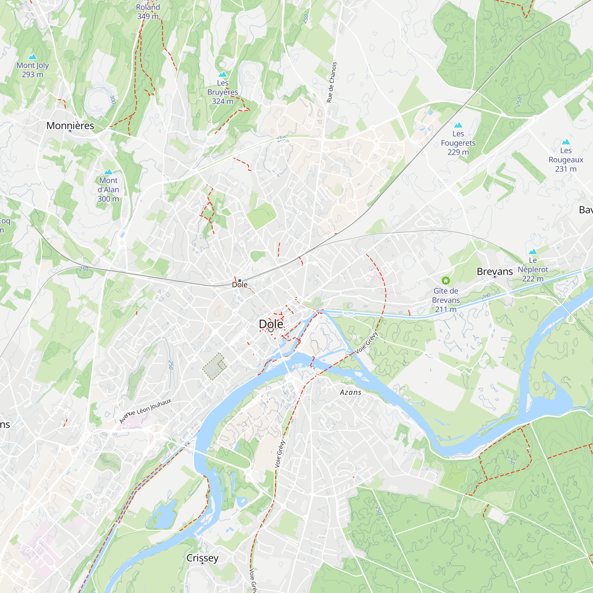 Office de Tourisme du Pays de Dole map