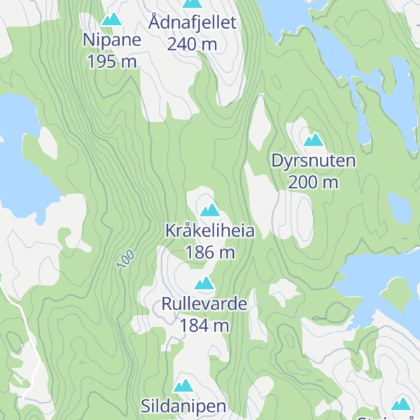Map of Kråkeliheia