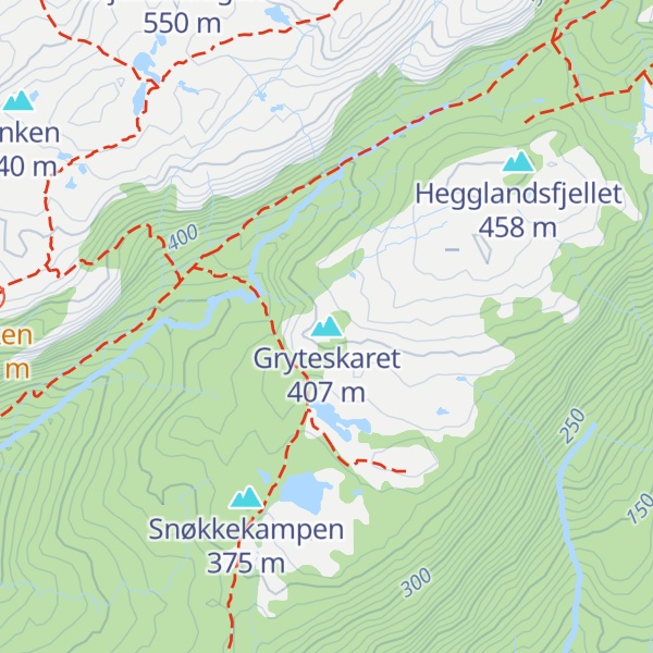 Map of Gryteskaret