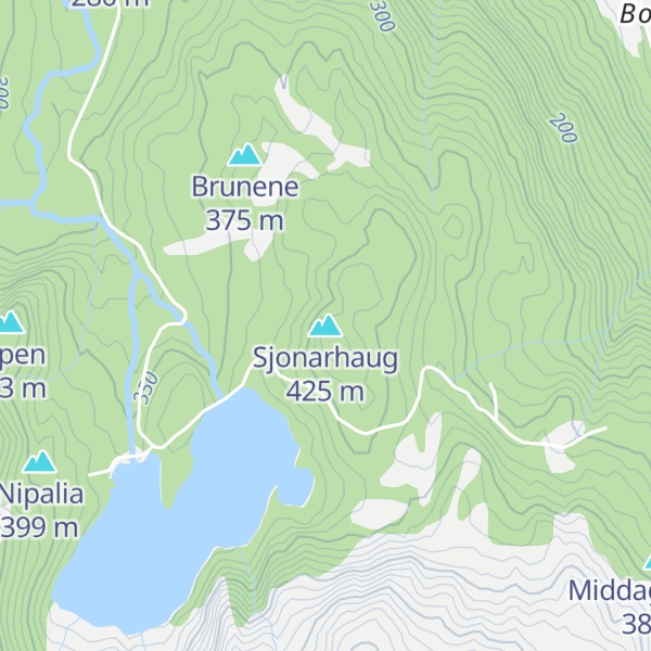 Map of Sjonarhaug