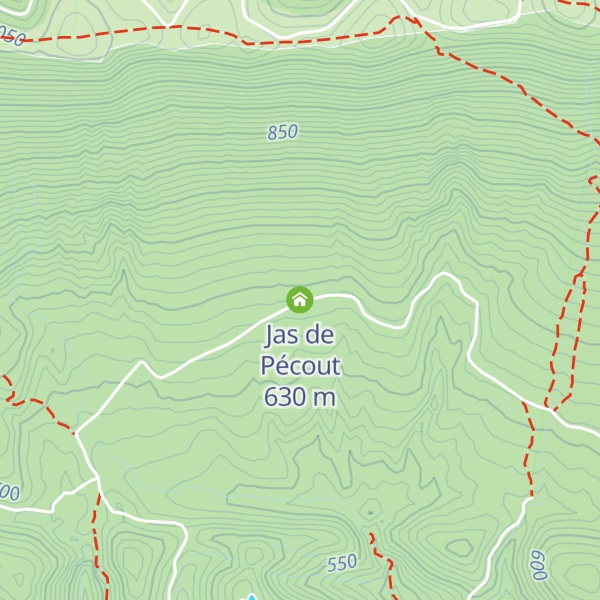 Map of Jas de Pécout