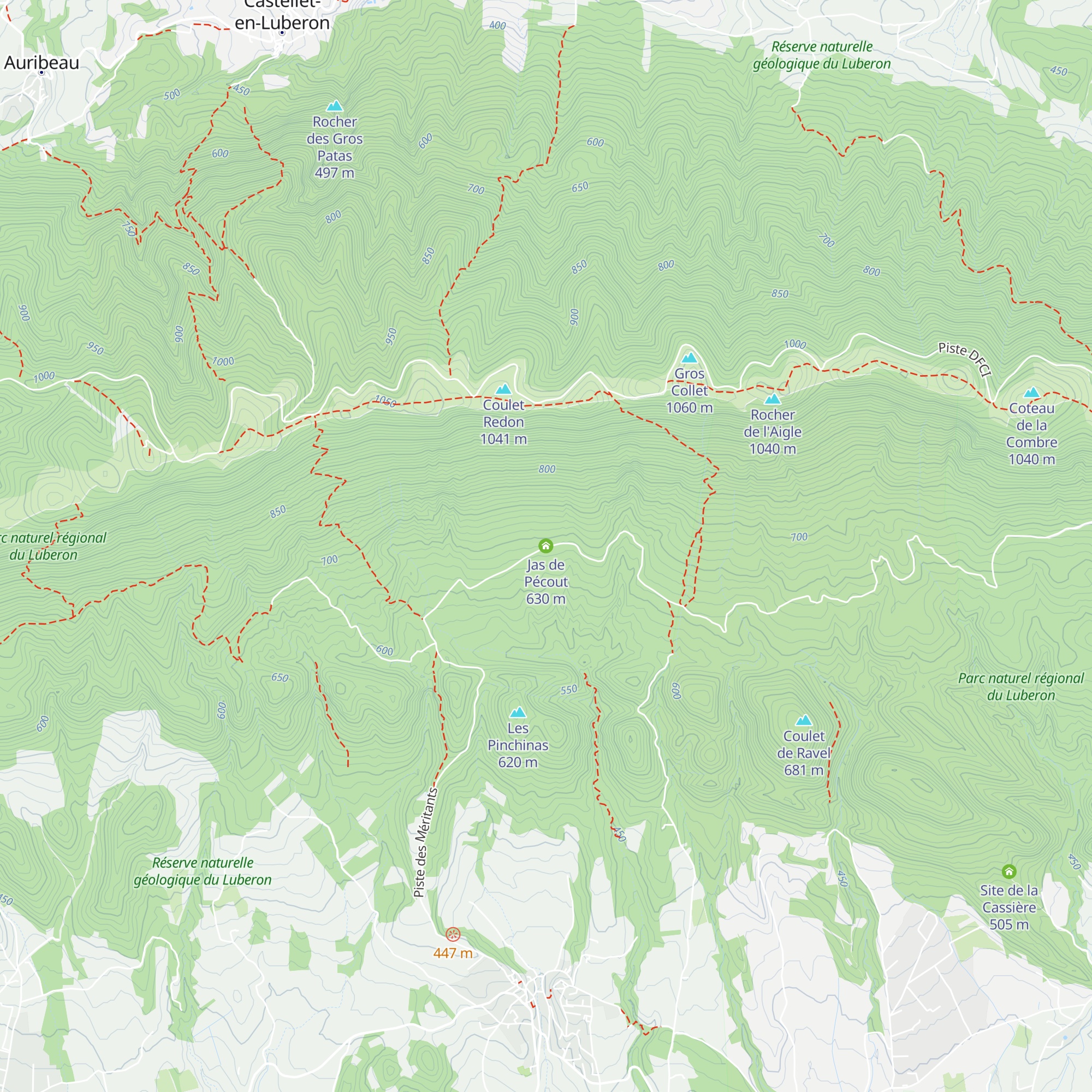 Jas de Pécout map