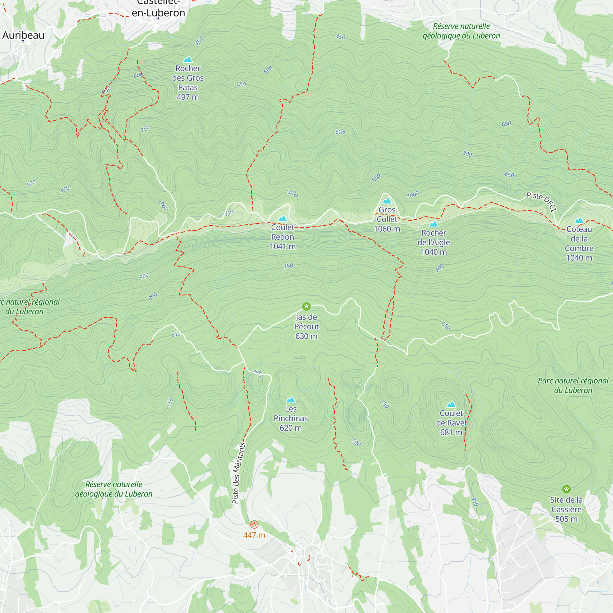 Jas de Pécout map
