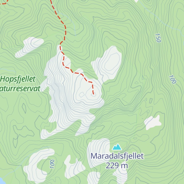 Map of Hopsfjellet