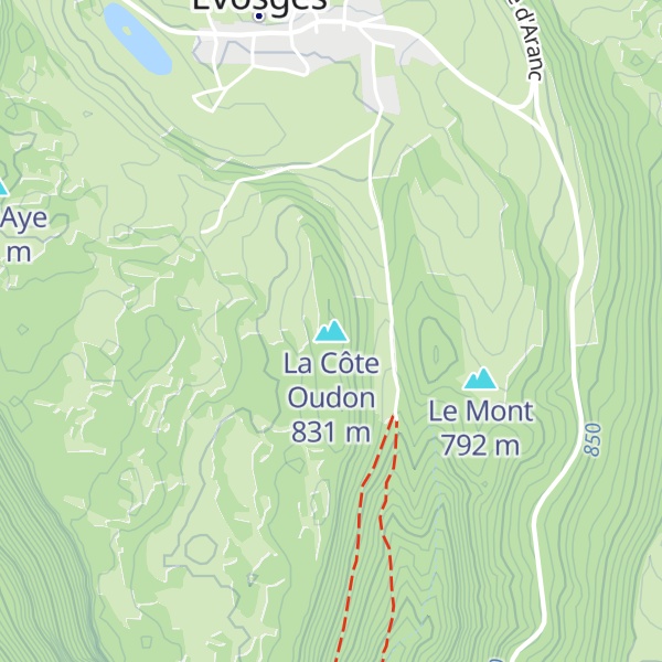 Map of La Côte Oudon
