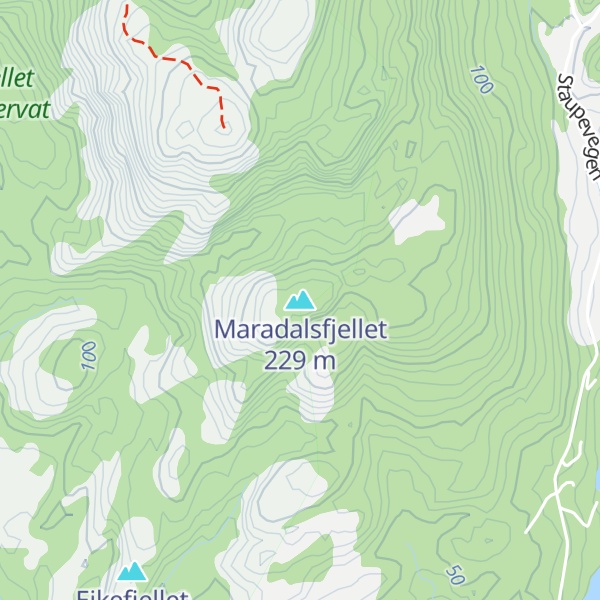 Map of Maradalsfjellet