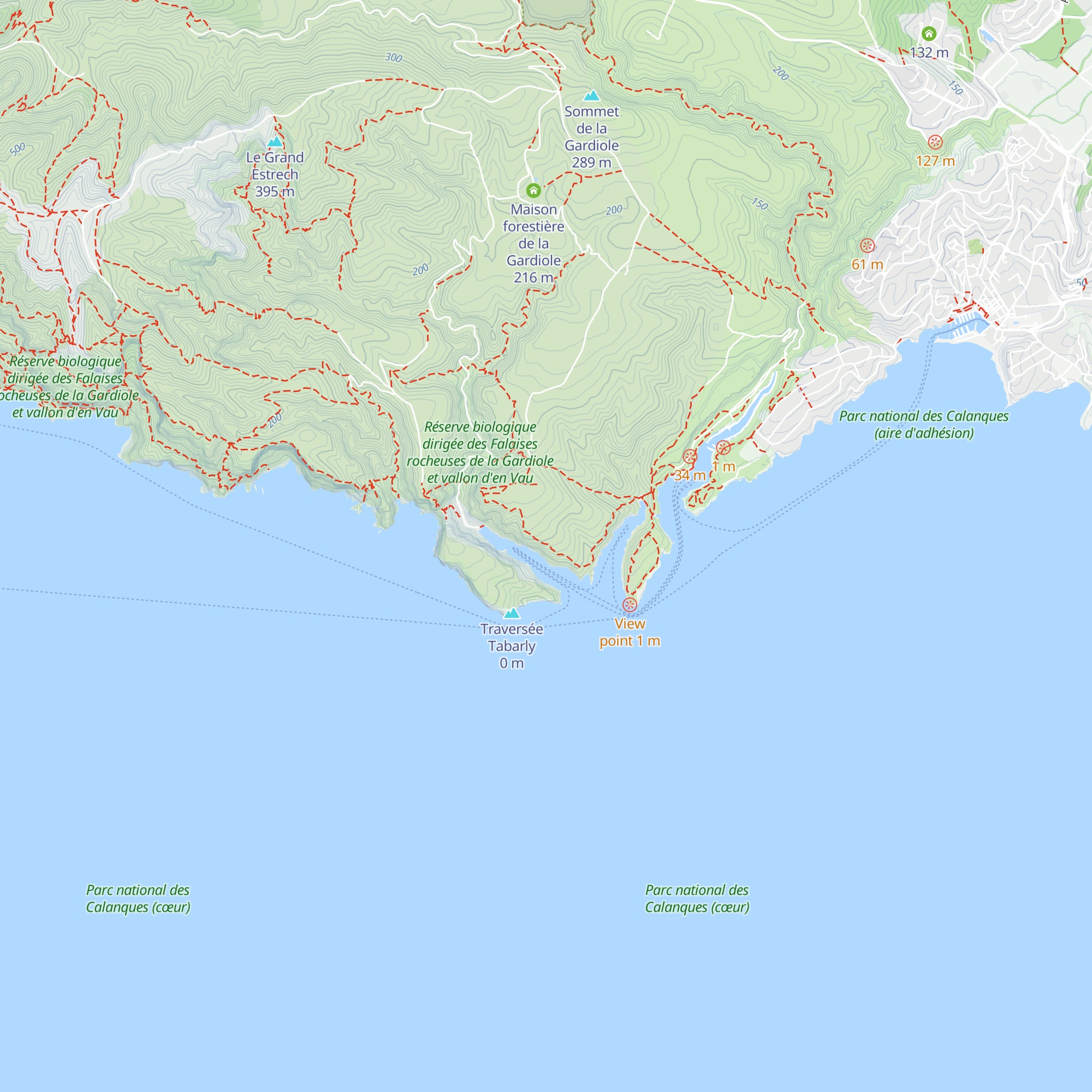 Refuge du Piolet map