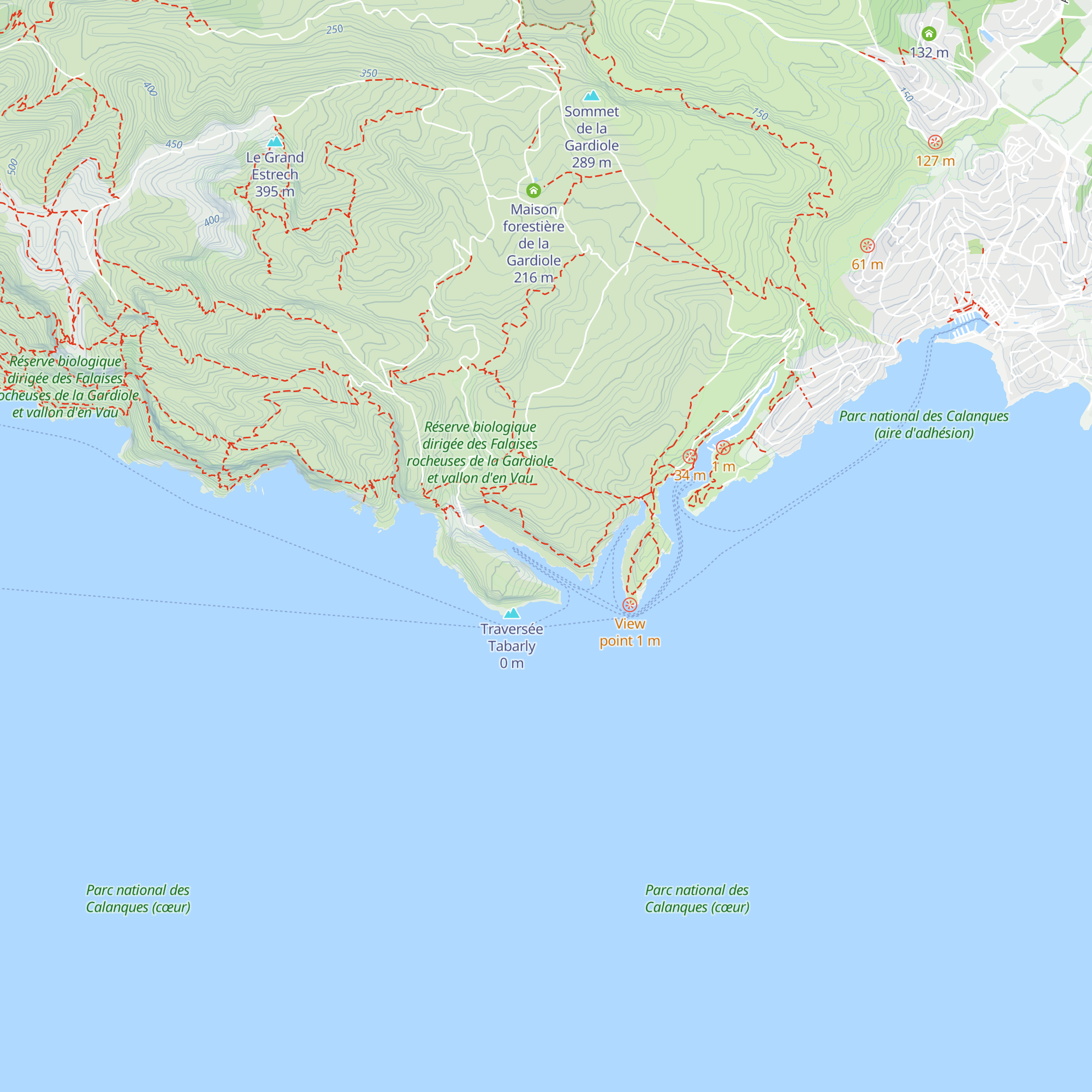 Refuge du Piolet map