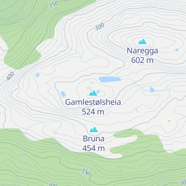 Map of Gamlestølsheia
