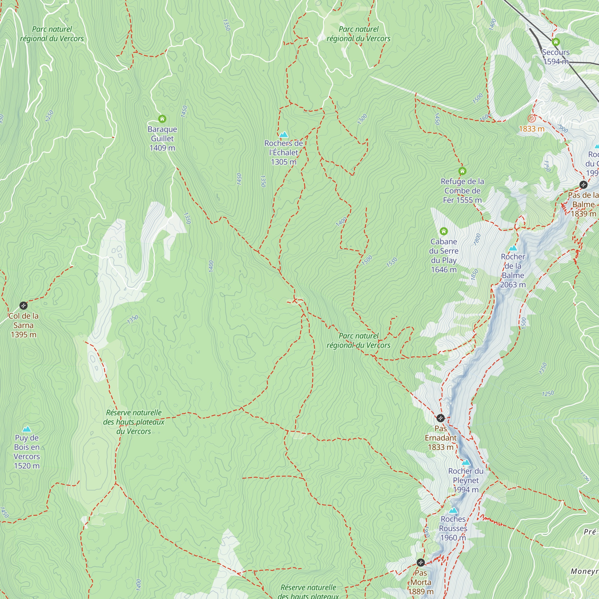 Cabane de Carrette map