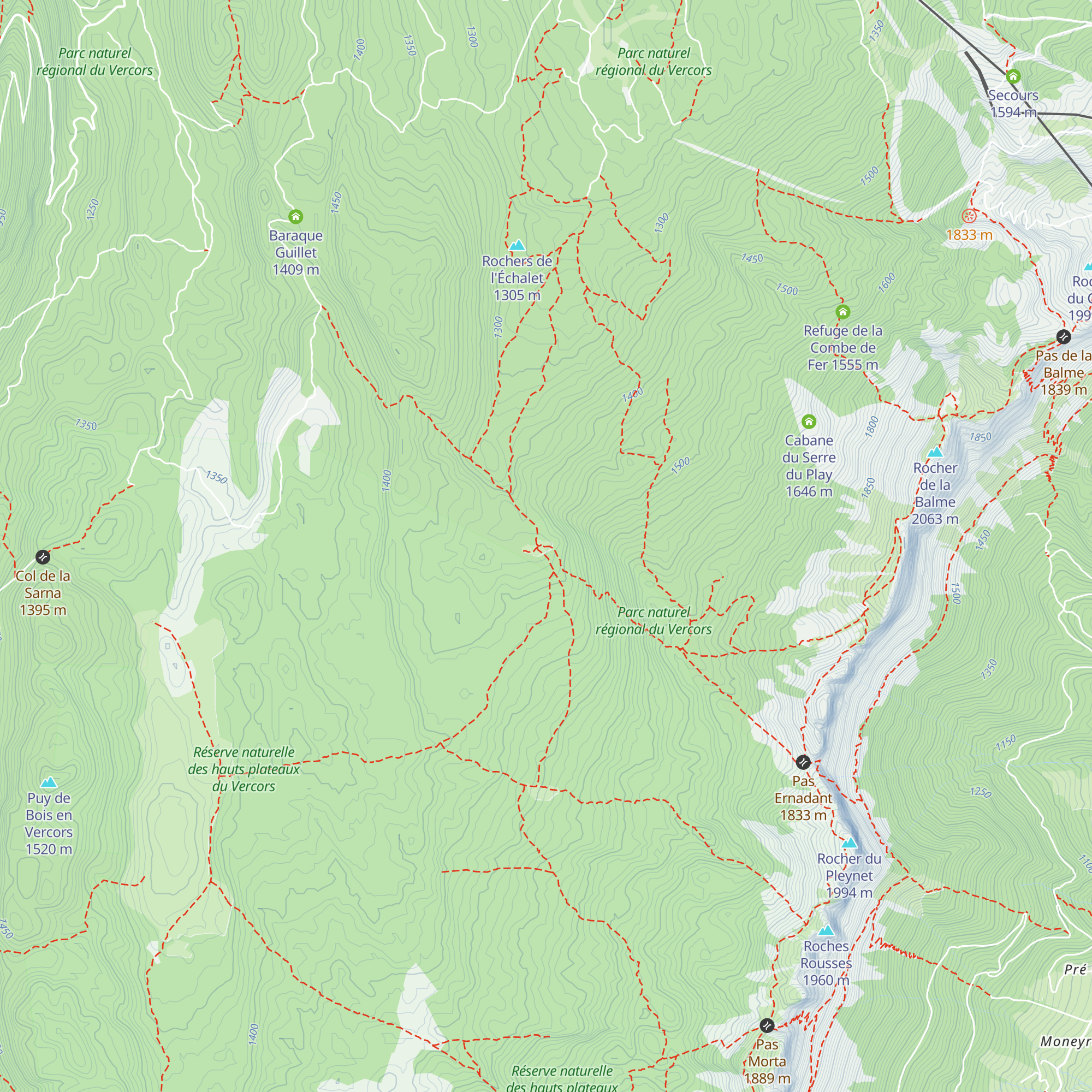 Cabane de Carrette map