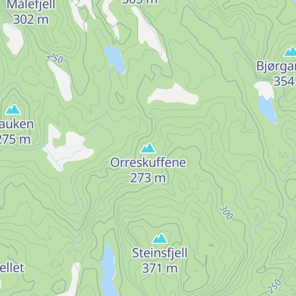 Map of Orreskuffene