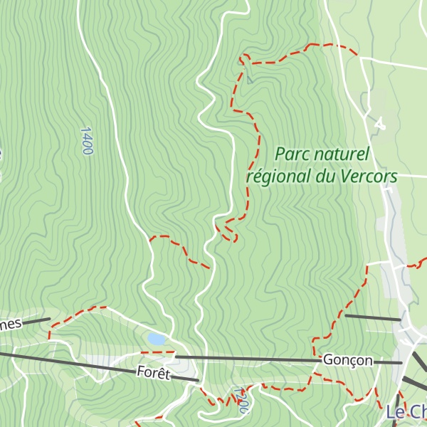 Map of Refuge des Feuilles