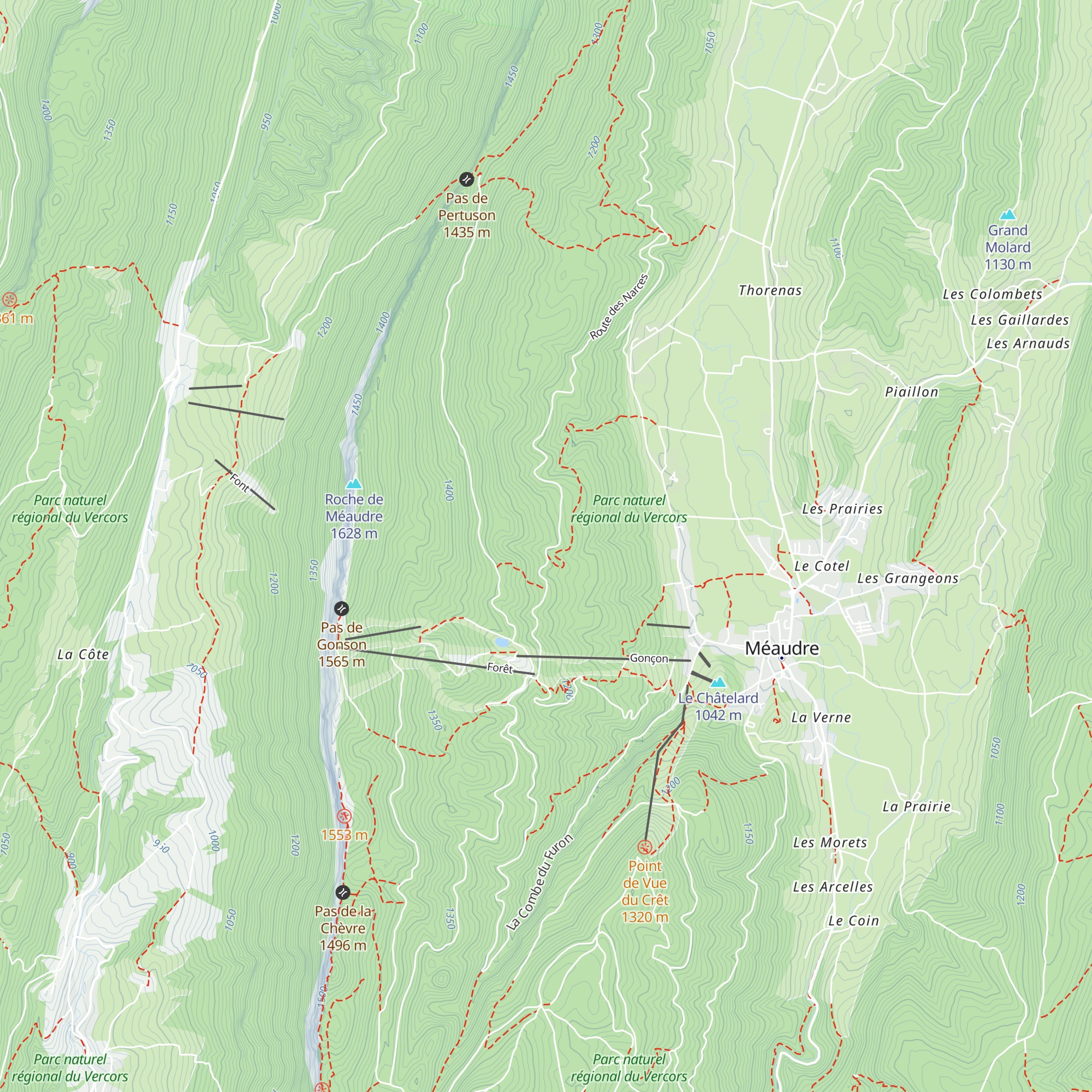 Refuge des Feuilles map