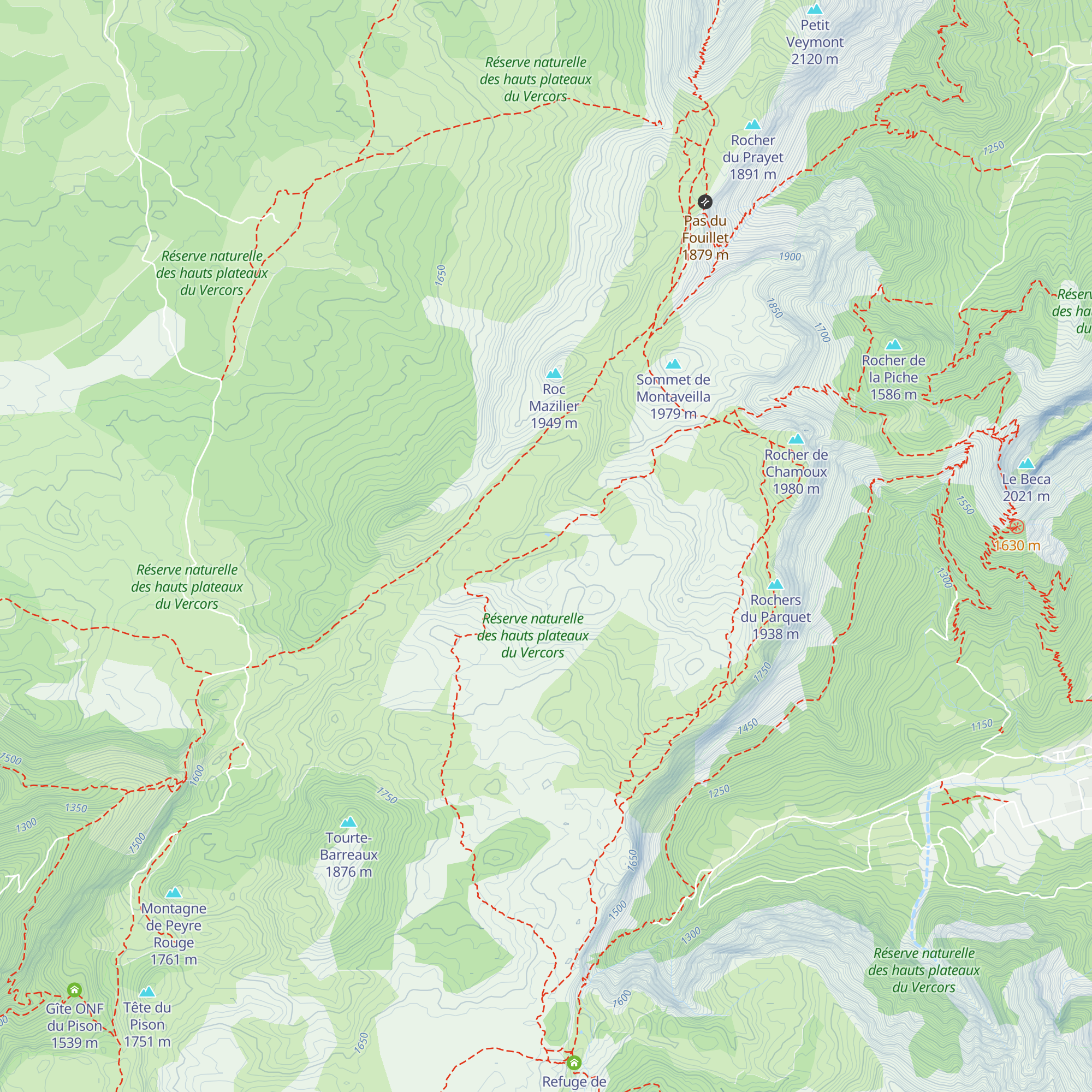 Cabane de la Montagne de Lau map