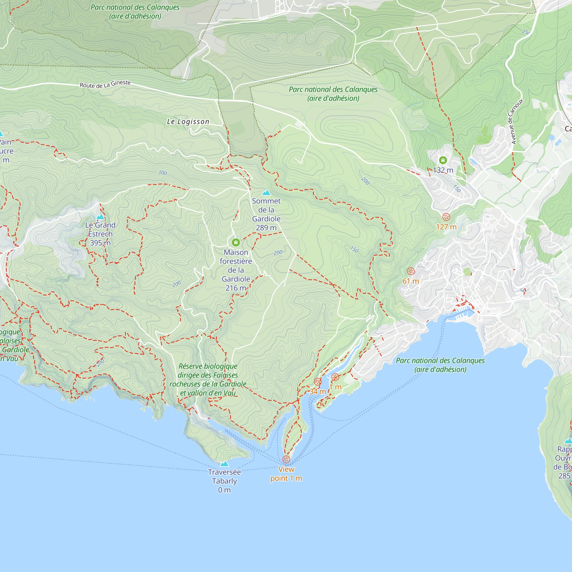Auberge de Jeunesse Cassis - La Fontasse map